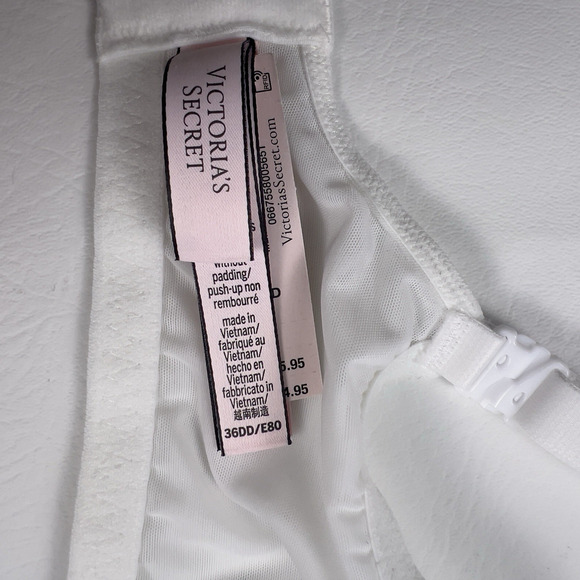 Victoria's Secret Dream Angels White Eyelet Unlined Uplift Sling Bra 36DD NWT - Picture 6 of 6